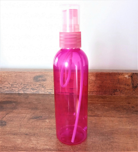 10 Unidades, Env Botella Tubular Spray Pet Pink 100ml,   