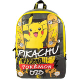 Mochila Pokemon Estampado Pikachu Patineta Charged Up Primaria 162531 Truzt Color Multicolor