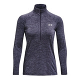 Buzo Under Armour Tech Twist 1/2 Zip Mujer-gris