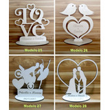 40x Lembrancinha De Casamento Lb-32 Mdf Cor Branca 15cm