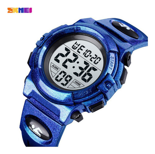 Relojes Electrónicos Luminosos Digitales Skmei Con Correa Led, Color Morado