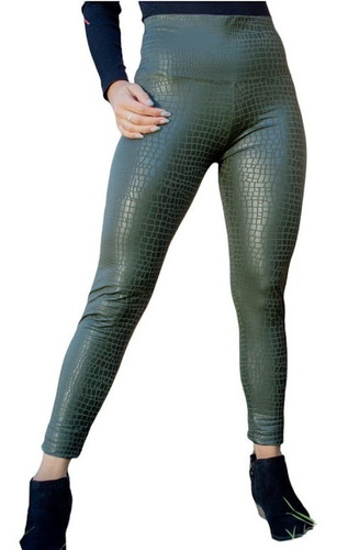 Calza Leggins Mujer Eco Cuero, Tallas S/m L/xl