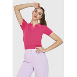 Polera Cuello Camisero Fucsia Nicopoly