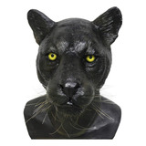 Máscara De Látex De Pantera Negra Con Diseño De Leopardo