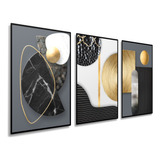 Cuadros Decorativos Economico Moderno Gold Black Abstract