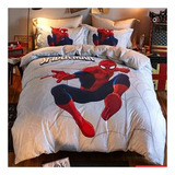 Jogo De Cama Solteiro King Infantil Homem Aranha 4 Peças