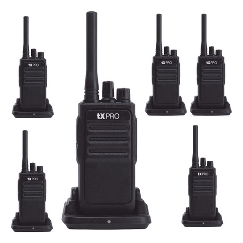 6x Radio Portátil Uhf Tx-320 16 Ch 2 Watts Mejor Que Baofeng