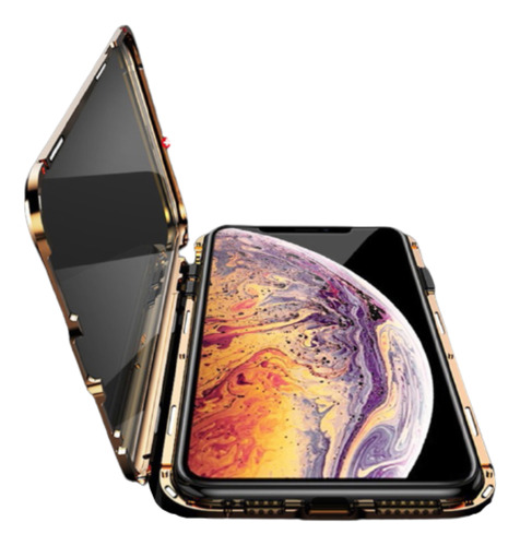 Capa Para O iPhone XS Max Vidro Frente E Traseira Magnética