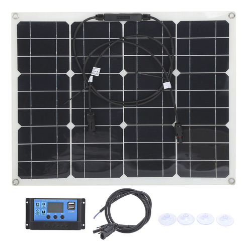 Panel Solar De 40 W, Doble Usb, 12 V/24 V, Controlador Pwm D