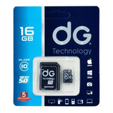 Memoria Micro Sd 16gb Clase 10 + Adaptador Sd Dg Original