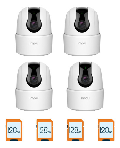 Kit X4 Cámara De Seguridad Wifi Imou Ranger 2c - 2mp + 128gb