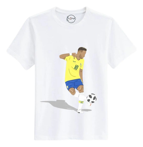 Playera Blanca Neymar Jr  Futbol Infantil Niños Unisex | MercadoLibre