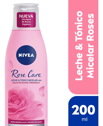 Nivea Rose Care Leche Y Tónico Micelar 2 En 1  200 Ml