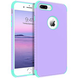 Funda Para iPhone 7 Plus/8 Plus - Violeta Con Verde