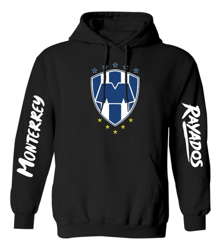 Sudadera Mod Monterrey Rayados Liga Mx Estampado En Vinil