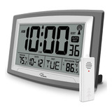Reloj Atómico Wallarge, Digital, Para Temperatura Int Y Ext