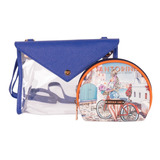 Bolsa Cruzada Nicole Lee Con Cosmetiquera Estampada Ss22 Color Stairway To Heaven