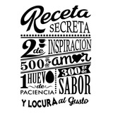 Vinilo Decorativo Para Pared Frase Receta Secreta