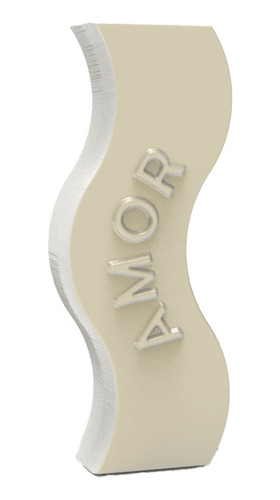 Molde Forma Silicone Amor - Vela Onda