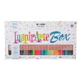 Set De Utiles Mooving Inspirarte Box 36 Lapices De Colores + Goma + Sacapuntas