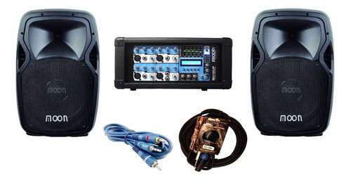 Sonido Consola Moon M410up + 2 Bafle 15 Stone Pasivo + Cable