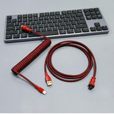 Cabo Coiled Teclado Mecânico Usb Tipo C Conector Aviador 