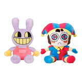 2 Pcs Peluche Digital Circus Conejo Jax Y Payaso Pomni Combo