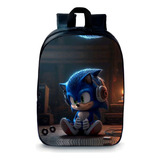 Mochila Pré Escola  Pequena Infantil Creche Super Sonic 291