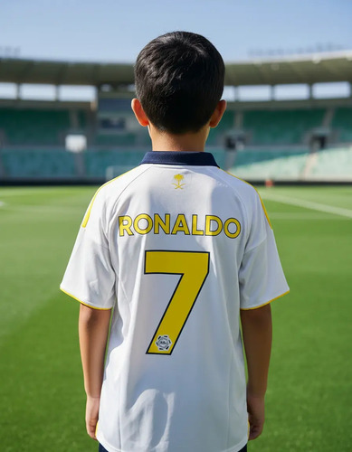 Jersey Cristiano Ronaldo 7 Original Visita Blanco Niño 25-26