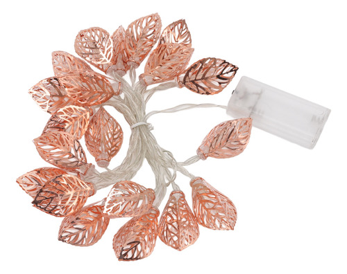 Batería Impermeable Leaves String Lights, Color Oro Rosa, 20
