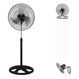 Ventilador Industrial Atvio Home Pedestal 3 En 1 Aspas Metal Estructura Negro Aspas Plateado Diámetro 45 Cm Frecuencia 50