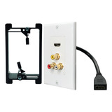 Hdmi + 3rca Placa De Pared, Yomyrayhu, Compatible Con Audio 