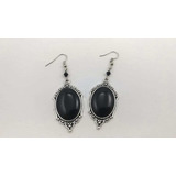 Aretes Piedra Negra Victorianos Goticos Dark Goth