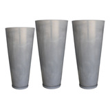 Kit Vasos Plantas Grande Polietileno Decorativo Grande Luxo