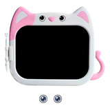 Tableta Lcd De Dibujo Gato 10 Pulgadas Pizarra Niños Color Rosa