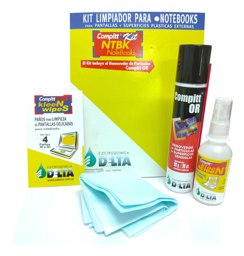 Kit De Limpieza Para Notebook Delta Limpiador Pantallas Pc