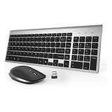 Teclado Y Ratón Inalámbricos, Usb Slim, 2,4 G, Ergonómicos