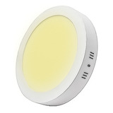 Foco Panel Led Plafon Sobrepuesto Redondo 18w Luz Cálida 