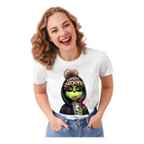 Playera Grinc Y Cafe Navidad Blusa Mujer Regalo Navideña 5m