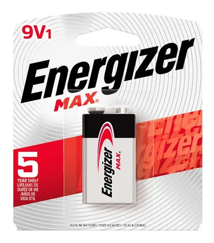 Energizer Alkalina  9 Voltios Max Poder De Duración