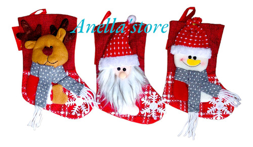 Botas De Navidad Decoración Para Colgar Con Relieve 