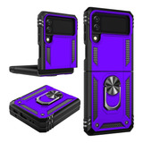 Funda Samsung Galaxy Z Flip 3 De Grado Militar - Morado