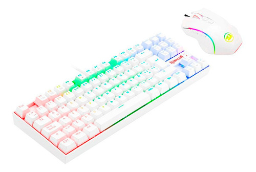 Teclado Mouse Redragon Kumara K552rgb Griffin M607 Blanco Fa