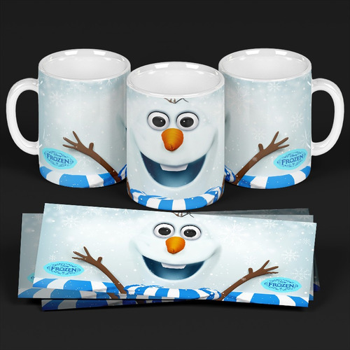 Taza De Cerámica Olaf Frozen 3d Importada En Caja