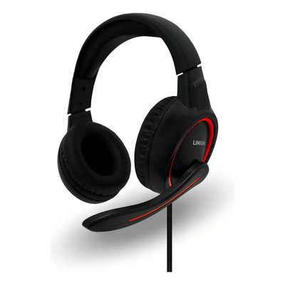 Audífonos Diadema Gamer Microfono Luz Led Linium Advance Negro | MercadoLibre