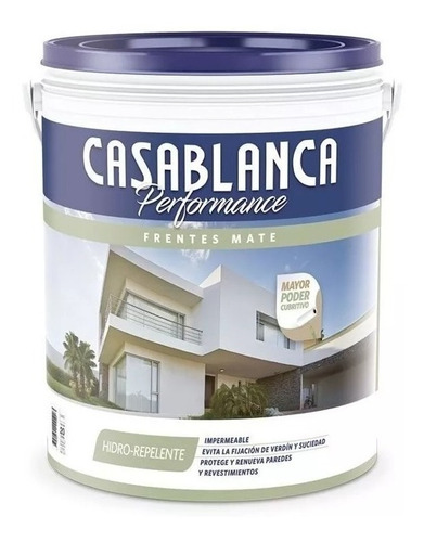 Latex Frentes Hidrorepelente Casablanca Negro 4 Lts