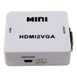 Mini Hdmi Al Convertidor De Vga Con El Conector De Audio Del