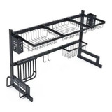 Rack Escurridor Para Platos Seca Vasos 31.5cm X 85cm X 52cm 1 Unidad Negro