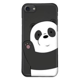 Funda Celular Panda Negro Disp Para Toda Marca De Cel #1 *