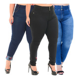 Kit 3 Calça Feminina Plus Size Atacado Com Bastante Lycra